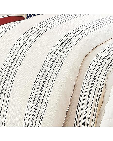 Amazon Com Hiend Accents Unisex Accent Navy Prescott Stripe Duvet