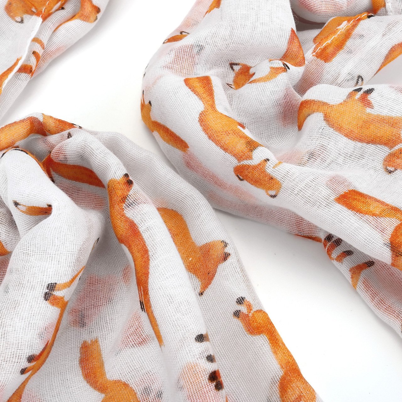 CHIC DIARY Women Ladies Animal Printed Pattern Lightweight Voile Head Pashmina Wrap Scarf (01-White)