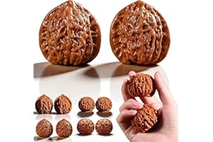 Natural Chinese Wenwan Walnuts, Traditional Baoding Stress Balls, Hand Fidget Massage Toys for Relaxation Stress Relief & Han