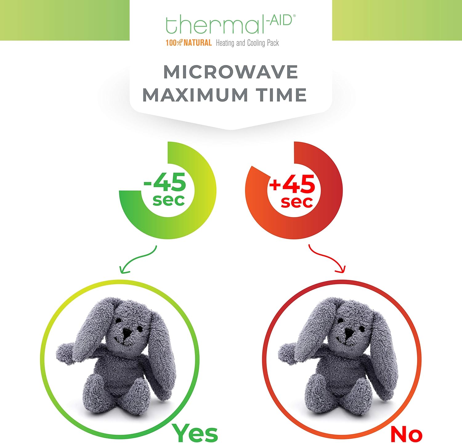 Thermal-Aid Zoo — Mini Baxter Bunny — Kids Hot and Cold Pain Relief Heating Pad Microwavable Stuffed Animal and Cooling Pad — Easy Wash, Natural Sleep Aid — Pregnancy Must-Haves for Baby First Aid Kit: Health & Personal Care