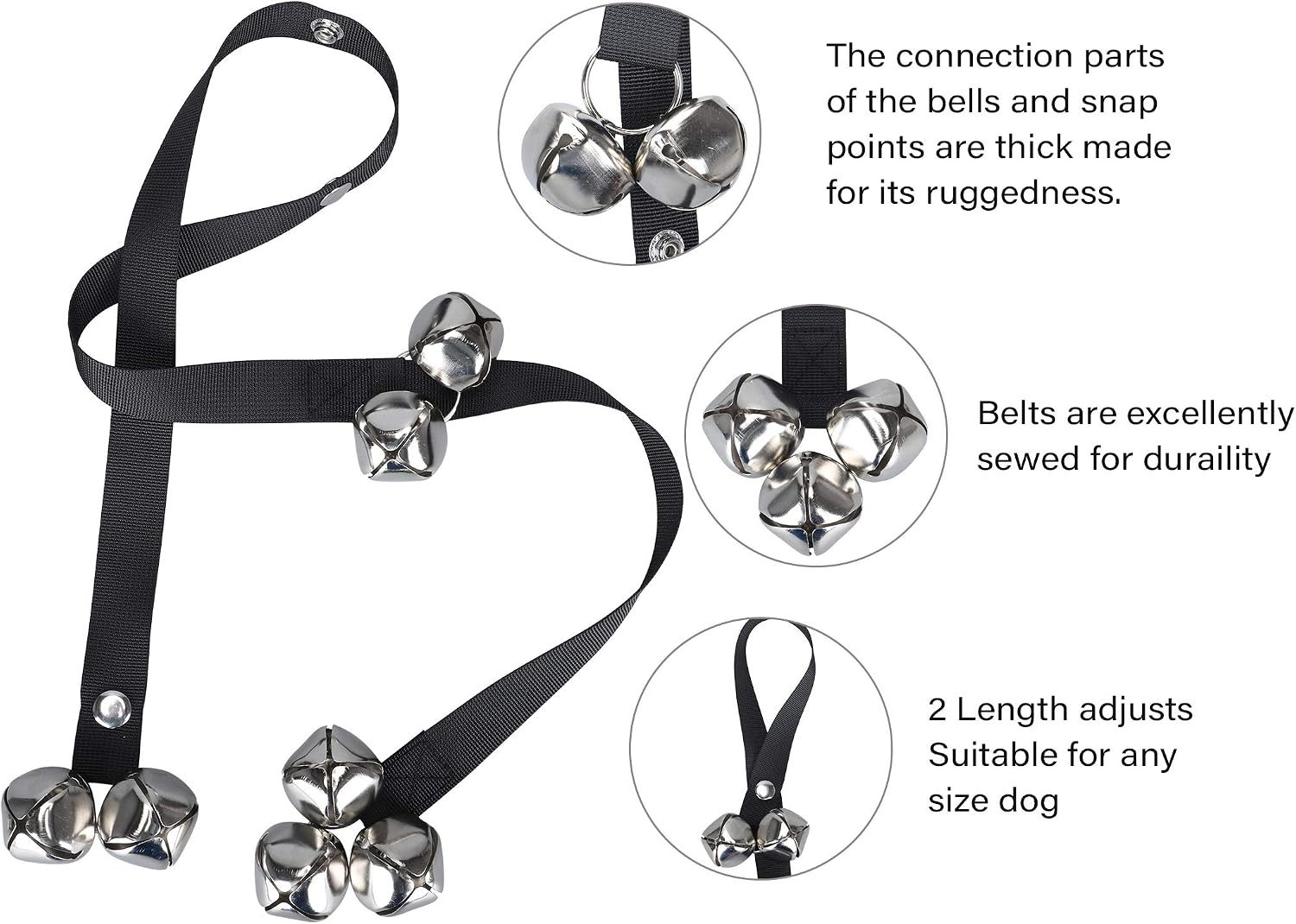 Soslina Dog Doorbells for Door Potty Training Adjustable Dog Bell for Hanging on Door Knob Training Your Puppy Easily - Image 4