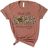 Love in Faith | Trust in The Lord | Autumn Shirts for Women | Christian Graphic Tee | Inspirational Gift for Her