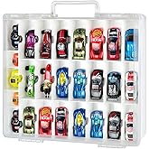 FULLCASE Toy Car Carrying Case for Hot Wheels &amp; for Matchbox, White | Double-sided Access, Adjustable Dividers and Built-in Handle Keep Mini Collections Sorted at Home or On the Go,Case only