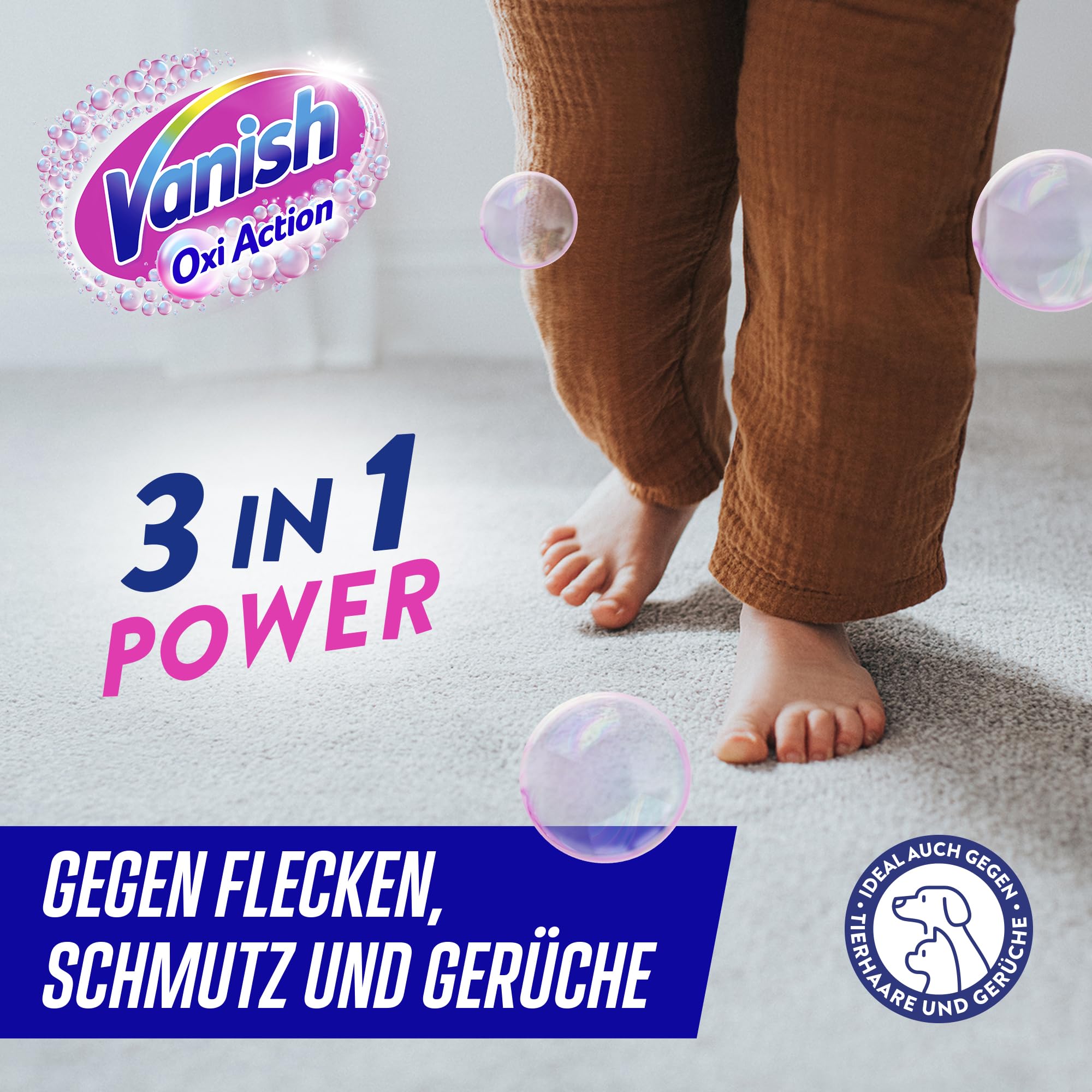 Vanish Oxi Action Multi-Textil Fleckenentfernerspray – 1 x 660 ml – Textilreiniger für Teppiche und Polster – Gegen Schmutz und Geruch nach Urin 3