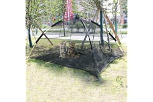 HI SUYI Portable Large Pop Up Pet Cat Tents Enclosures for Outside Patio
