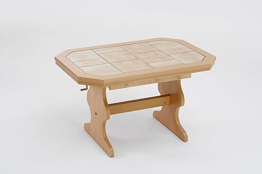 Couchtisch Ausziehbar Hohenverstellbar Ausfuhrung Eichefarben P43 Kachel U Amazon De Kuche Haushalt