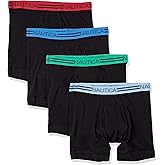 Nautica mens Classic Cotton 4-pack Boxer Briefs