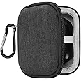 Geekria Shield Earbuds Case Compatible with Skullcandy DIME EVO/Dime 3, Sesh ANC Active, Jib True 2, Indy, Grind Fuel Replacement Hard Shell Travel Carrying Bag (Dark Grey)