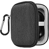 Geekria Shield Earbuds Case Compatible with Skullcandy DIME EVO/Dime 3, Sesh ANC Active, Jib True 2, Indy, Grind Fuel Replacement Hard Shell Travel Carrying Bag (Dark Grey)