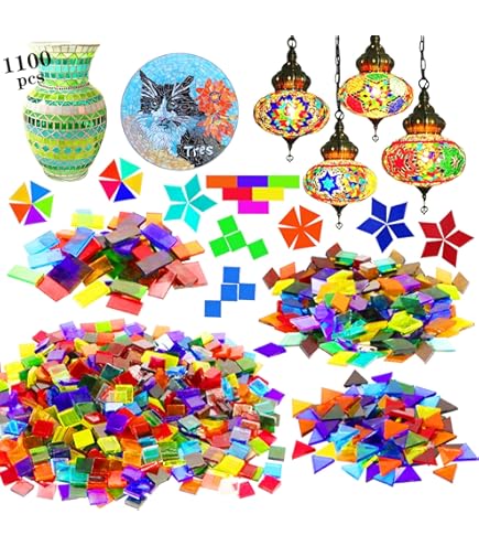 Wisebom Pepitas De Vidrio De Colores Guijarros De Vidrio Piedras