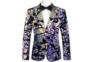 SWOTGdoby Boys Blazers Slim Fit Suit Jacket Formal Tuxedo Blazer Golden Shiny Dress Coat Ring Bearer Outfit for Party Prom