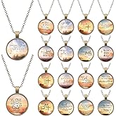 Remuuly Christian Necklaces for Women Bulk Faith Bible Verse Necklace Inspirational Religious Gifts Cross Pendants