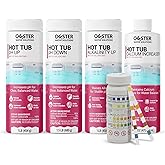 Bio Ouster Hot Tub Water Balancing Kit – Spa pH Up, pH Down, Alkalinity Increaser, Calcium Hardness Increaser & Test Strips – Spa Chemicals Starter Kit for Inflatable & Acrylic Hot Tubs – Made in USA