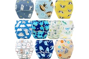 YIKG Upairy Training Pants for Girls Boys,Toddler Potty Training Underwear,Leakproof Reusable Kid Confident Panties,Children's Potty Underwear 100% Cotton for 2T-6T(8PCS,L)