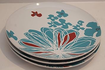 Amazon Com Ikea Bullra Dinner Plates Set 3 10 5 8 Pattern