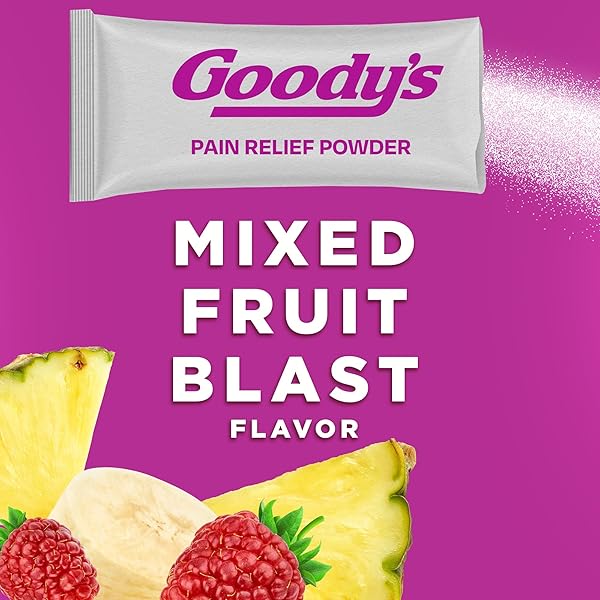 GOODY’S EXTRA STRENGTH HEADACHE POWDER, MIXED FRUIT BLAST FLAVOR DISSOLVE PACKS, 24 INDIVIDUAL PACKETS (2 PACK)