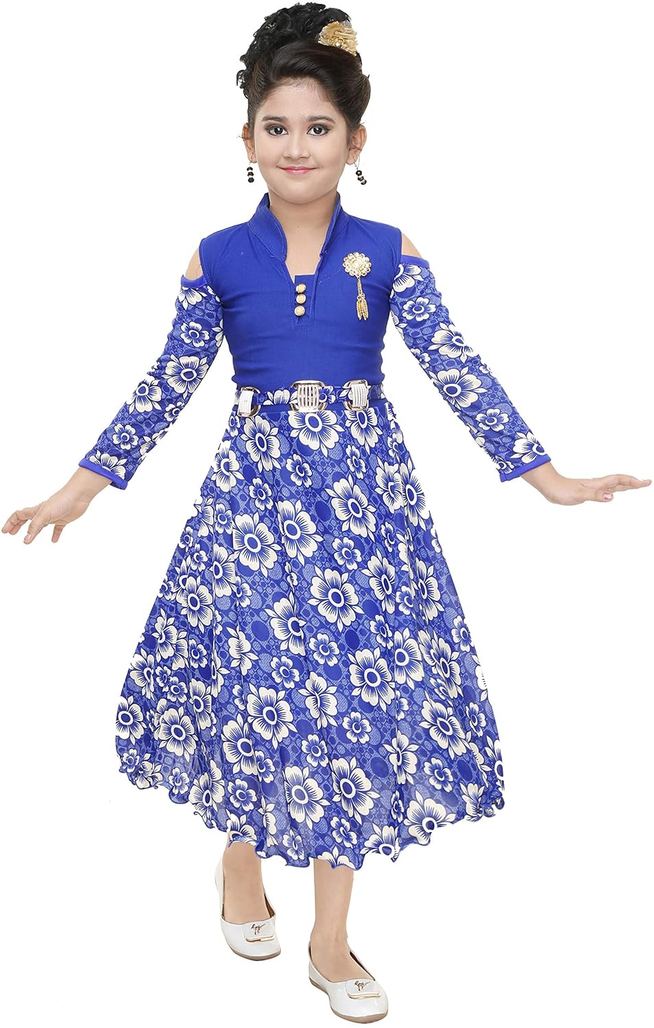 cold shoulder long frocks