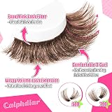 Calphdiar Brown Cluster Lashes Kit 50D 70D 10-18mm Bond Seal Tweezers view 5
