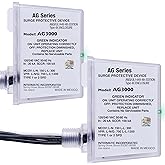 Intermatic AG3000-AZ HVAC Surge Protective Device, 120/240 VAC, 2-Pack | UL Listed with TPMOV Technology, a Type 4X Outdoor Enclosure, and Dual LED Indicators Showing Protection Status