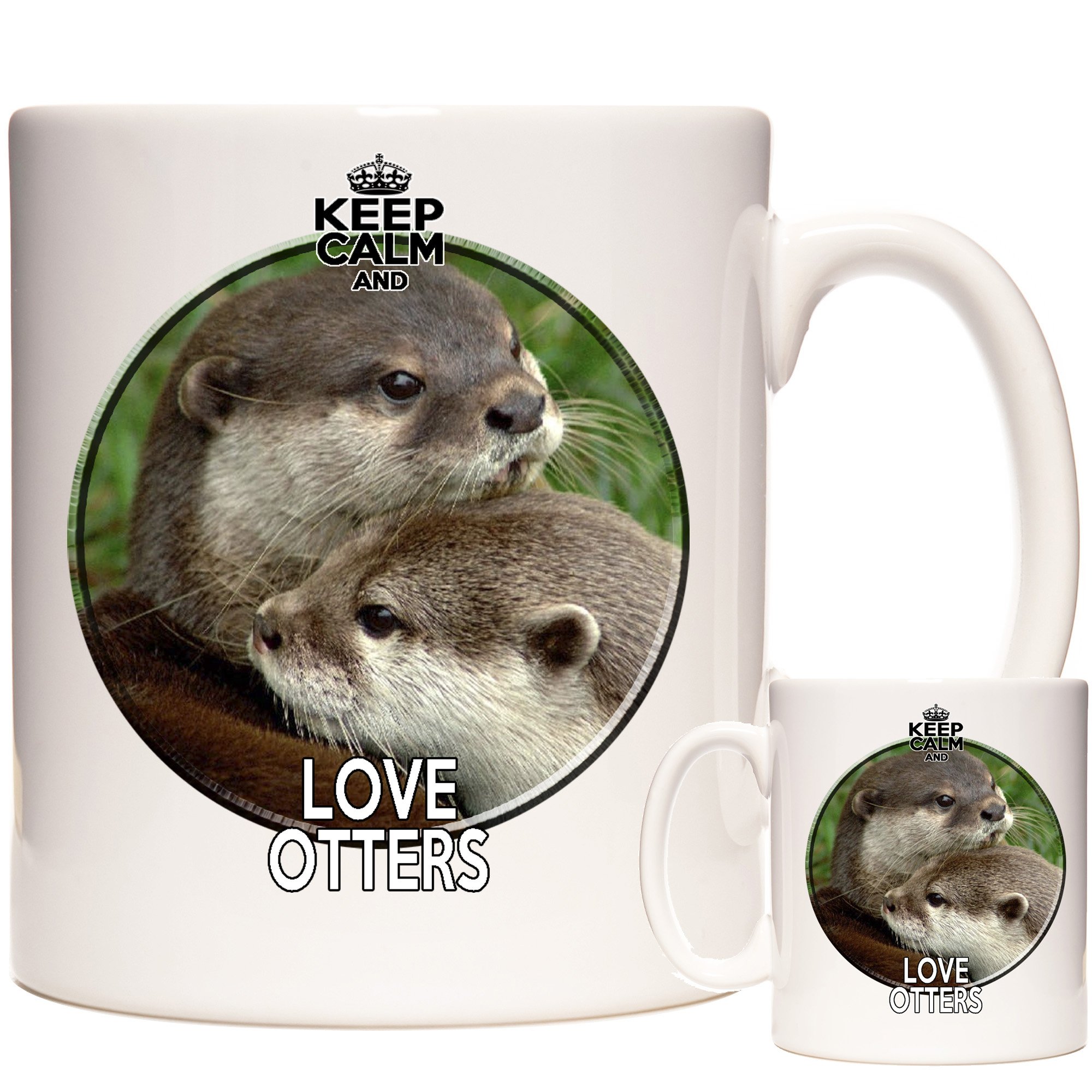 KAZMUGZ Otter Mug, Keep Calm and Love Otters. Exclusive to Ceramic Gift Mug.