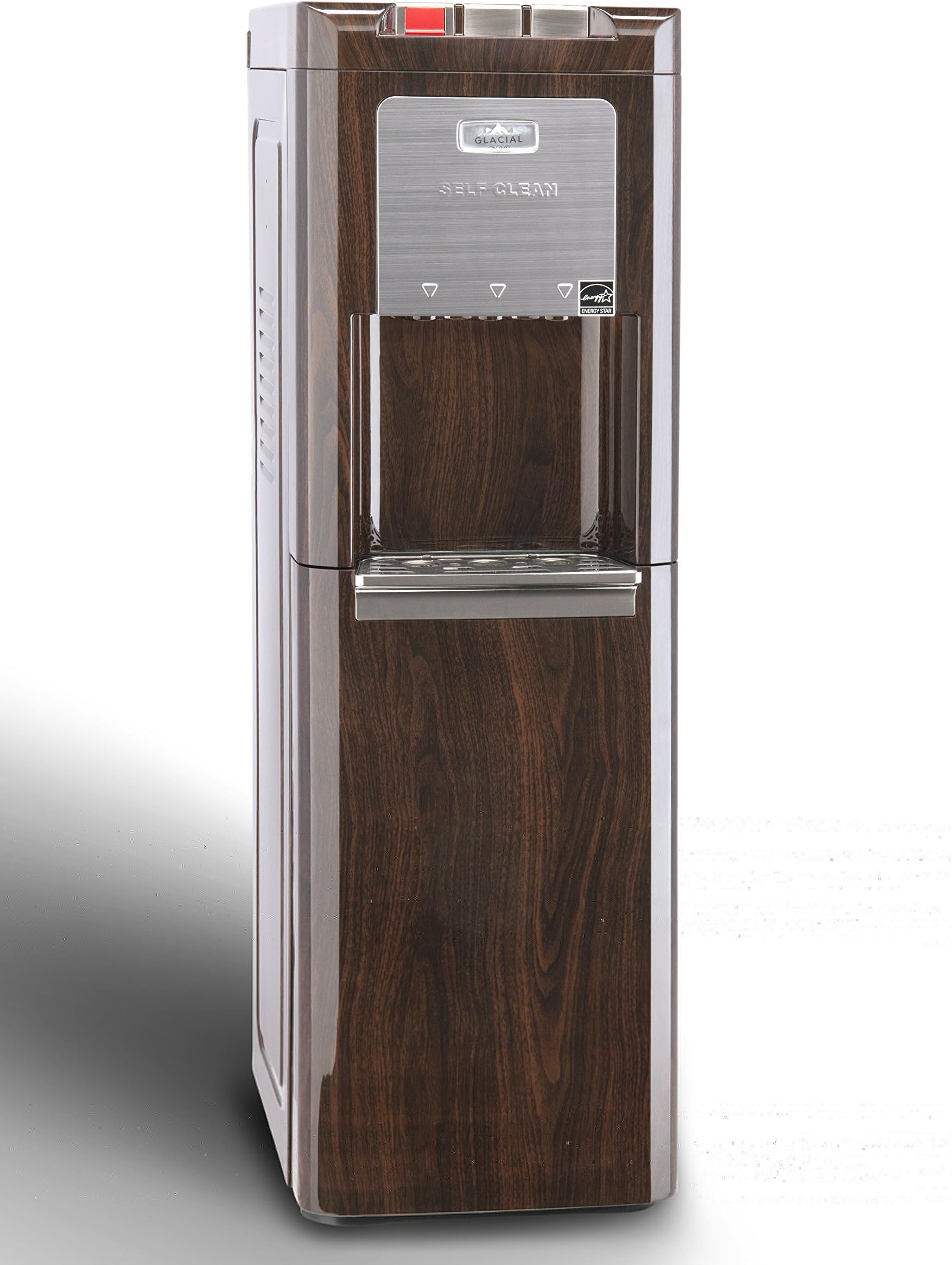 Glacial Dark Walnut Bottom Loading Commercial Water Cooler, Self Cleaning