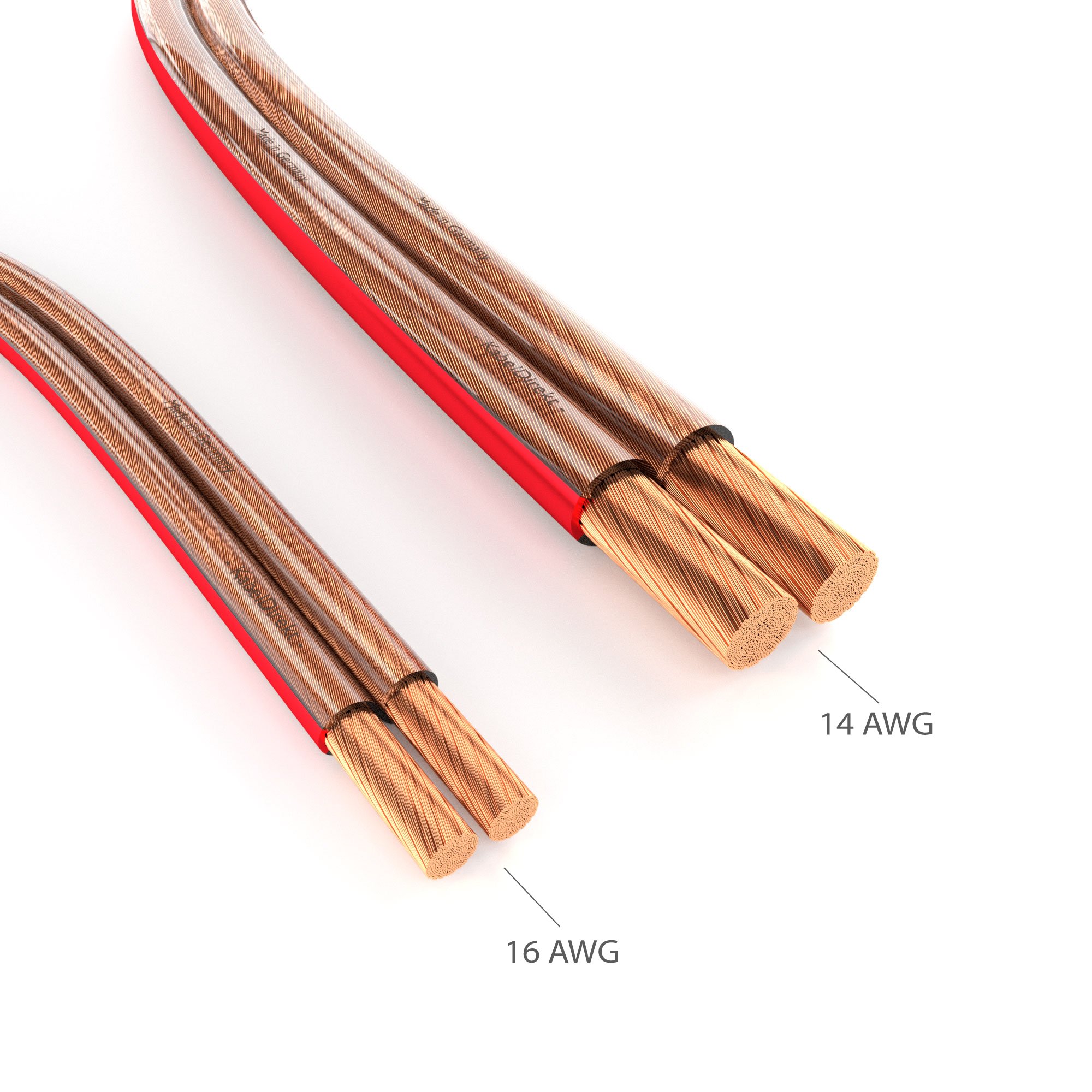 KabelDirekt Pure Copper Stereo Audio Speaker Wire & Cable Made in