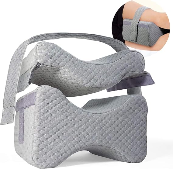Knee Pillow w/ Strap New 3Level Contour Memory Foam Leg Separator