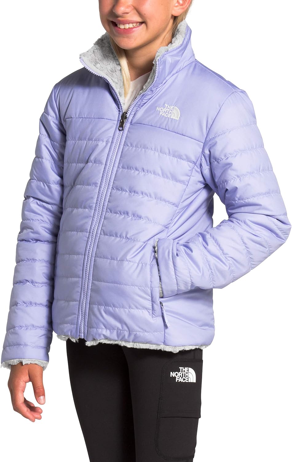 The North Face Girls' Reversible Mossbud Swirl Jacket: Clothing