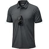 TACVASEN Polo Shirts for Men Short Sleeve Dry Fit Collared Shirt UPF 50+ Performance Work Athletic Tactical Golf Polos