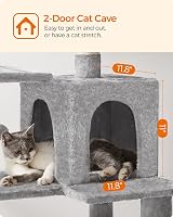 Feandrea Cat Tree Tower 143 cm Multi Level Plush Condo with 4 Scratching Posts view 5