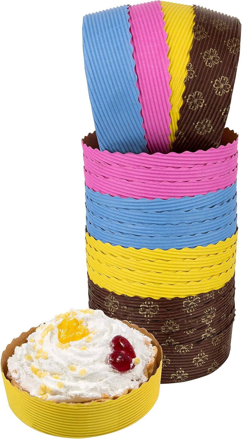 Mini Tart Pan, 25 Mini Pie Pans Brown for Small Tart Cake, 4x1 Size