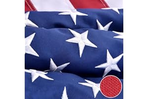 OLYNIK American Flag for Outside 4x6 FT, Deluxe Heavy Duty Spun Polyster, TearProof and Waterproof Super Tough Series, All Weather High Wind USA US Flag with Embroidered Stars, Sewn Stripes, Brass Grommets