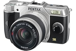 Pentax Q7 12.4MP 11520 Compact Interchangeable Lens Camera with Pentax-02 Standard Zoom Lens, 27.5mm to 83mm (Silver)