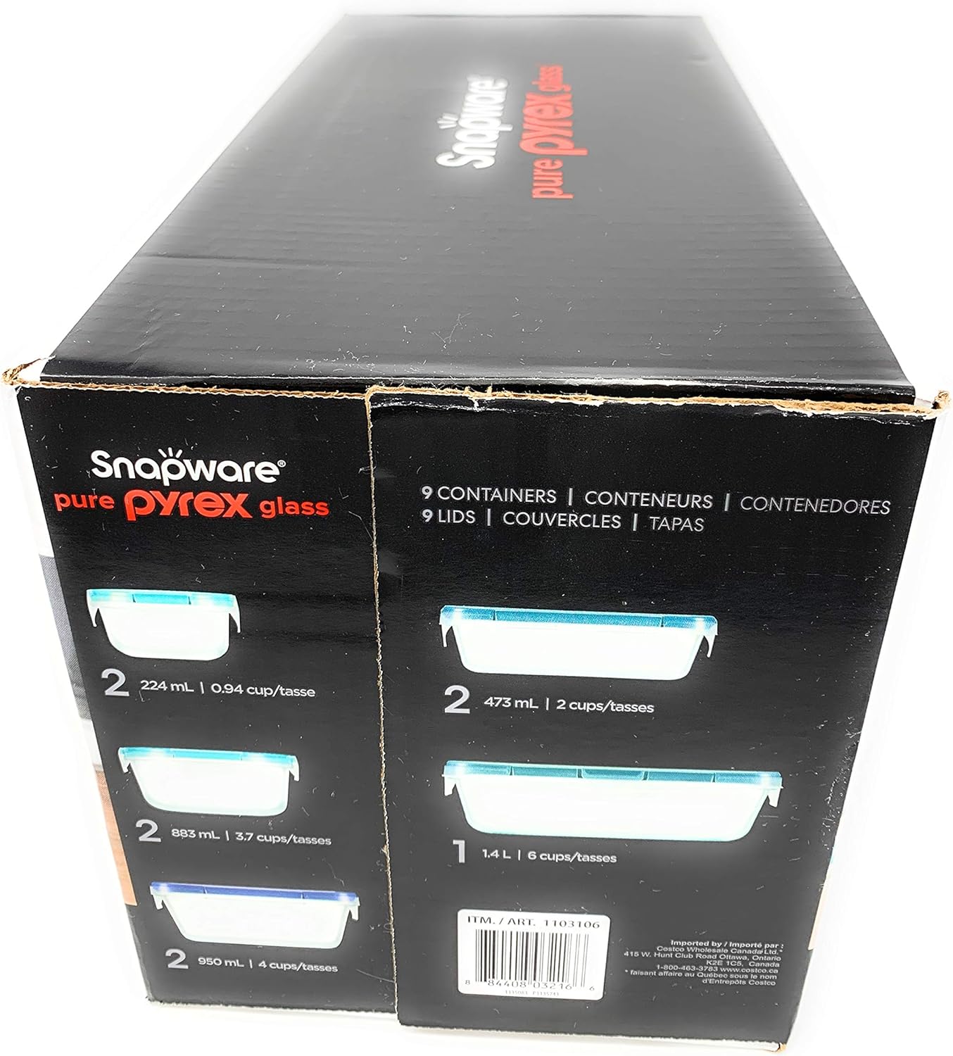 Amazon Com Snapware Pure Pyrex 18 Piece Glass Food Storage Set 2 6 Clear Kitchen Dining