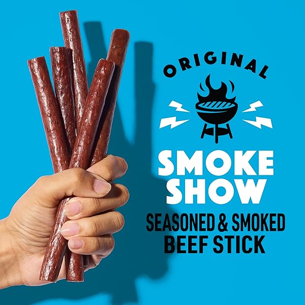 LORISSA’S KITCHEN PREMIUM GRASS-FED & FINISHED BEEF JERKY SNACK STICKS 1-PACK: ORIGINAL SMOKED FLAVOR, 8G PROTEIN, CERTIFIED FREE FROM TOP 9 ALLERGENS, GLUTEN-FREE, NON-GMO, ZERO SUGAR, KETO, PALEO