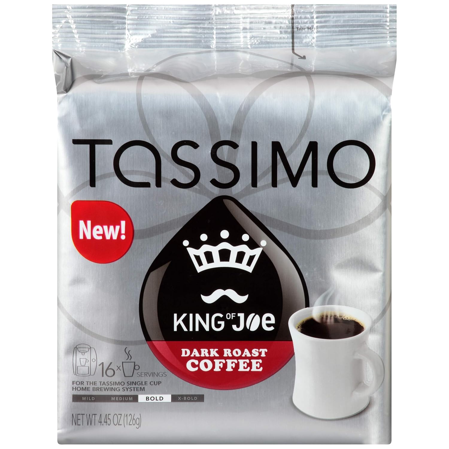 Tassimo King of Joe Dark Roast Coffee T Discs (16 Count)