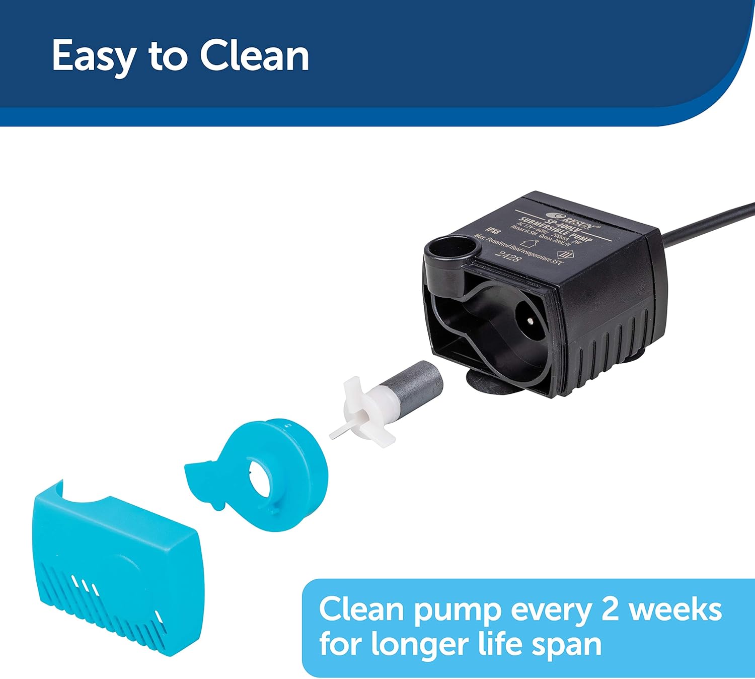 Pet Supplies : PetSafe Pet Water Fountain Replacement Pump - Works with Drinkwell 360 and Ceramic Dog and Cat Fountains : 