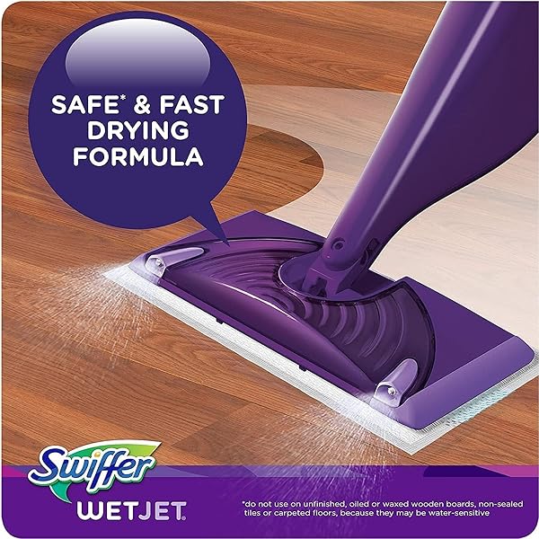 SWIFFER WETJET CLEANING SOLUTION REFILL 42 OZ – OPEN WINDOW FRESH SCENT – 4 PACK
