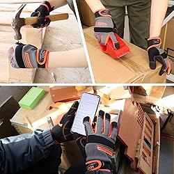 HANDLANDY Touchscreen Work Gloves for Men and