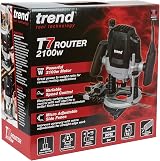Trend T7EK 2100W Variable Speed Plunge Router 50mm Depth 240V Black view 5