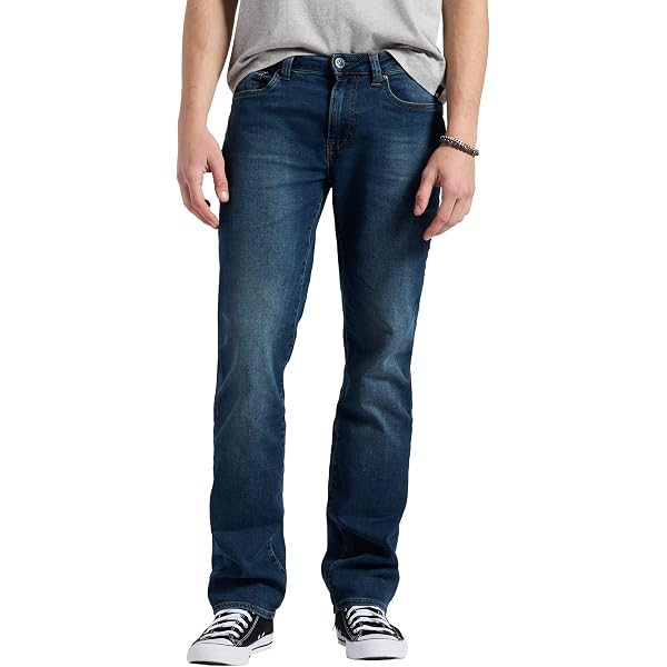 ZLZ Men's Slim Fit Biker Jeans – Stretch Denim, Ripped & Distressed, Comfortable Skinny Fit (Light Blue, 36 Regular)