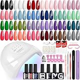 Phoenixy Gel Nail Kit 72 Effects 24 Colours UV Lamp Manicure Set Gift