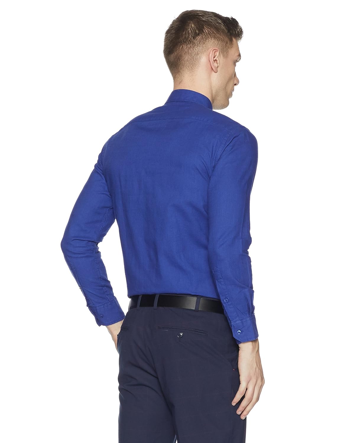 diverse men's solid regular fit cotton formal shirt