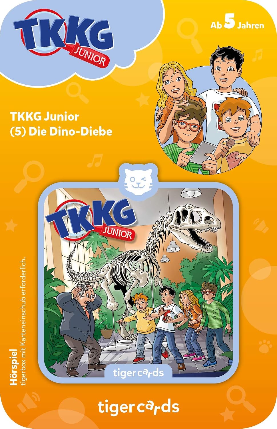 tigermedia tigercard TKKG Junior Episode 5 Dino Thief Adventure Heroes Boys Girls Tiger Box Audio Player Streaming Box Children's Songs Audio Play Audio Book