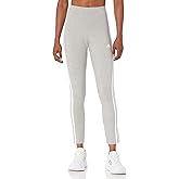 adidas Womens Essentials Striped High Waisted Leggings Casual Comfort Technology - Grey