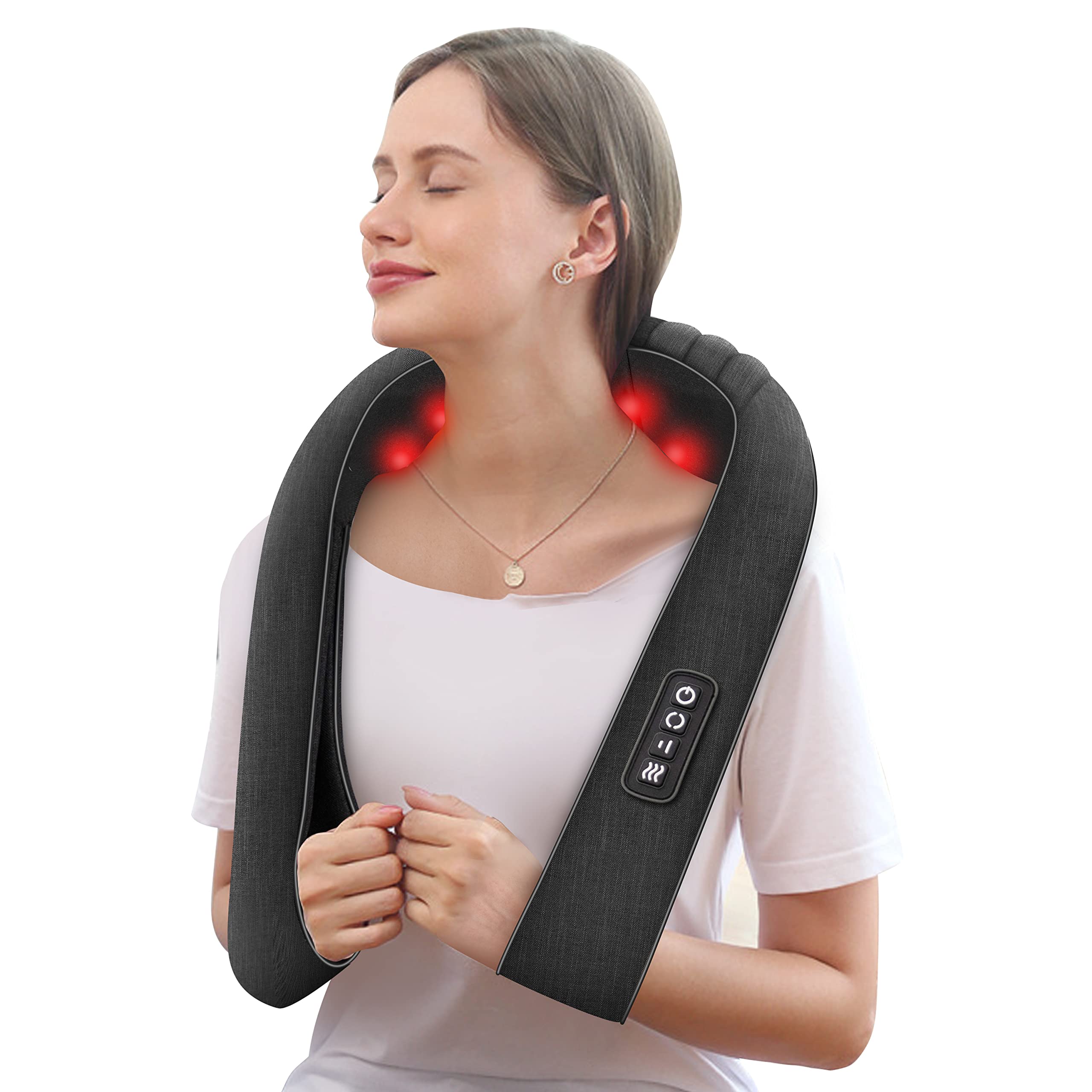 Photo 1 of COMFIER Neck Back Massager with Heat, Shiatsu Neck & Shoulder Massager,Christmas Gifts,Upgrade Portable & Lightweight,Electric 3D Kneading Massage Pillow for Neck,Back,Leg,for Muscle Pain Relief