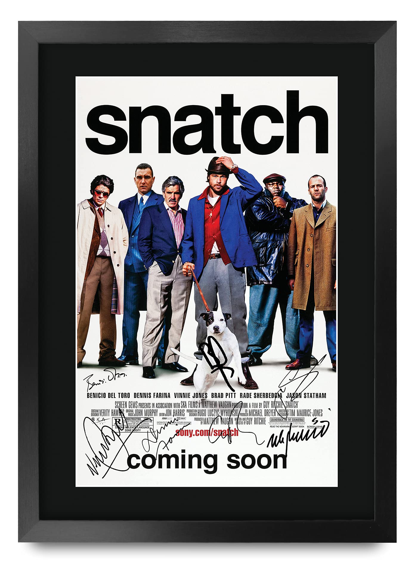 HWC Trading Snatch Gifts Printed Poster Signed Autograph Picture for Movie Memorabilia Fans - A3 Framed