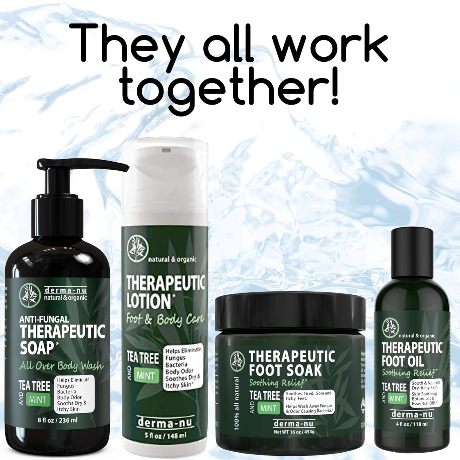 Antifungal Antibacterial Soap & Body Wash - Natural Fungal Treatment with Tea Tree Oil for Jock Itch, Athletes Foot, Body Odor, Nail Fungus, Ringworm, Eczema & Back Acne - For Men and Women - 8oz : Beauty