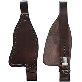 CHALLENGER Horse Western Adult Barbed Wire Tooled Tan Leather Replacement Saddle Fenders 5228BR