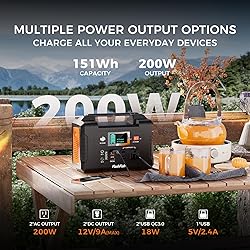 Flashfish 200W Portable Power Station 151Wh, 400W